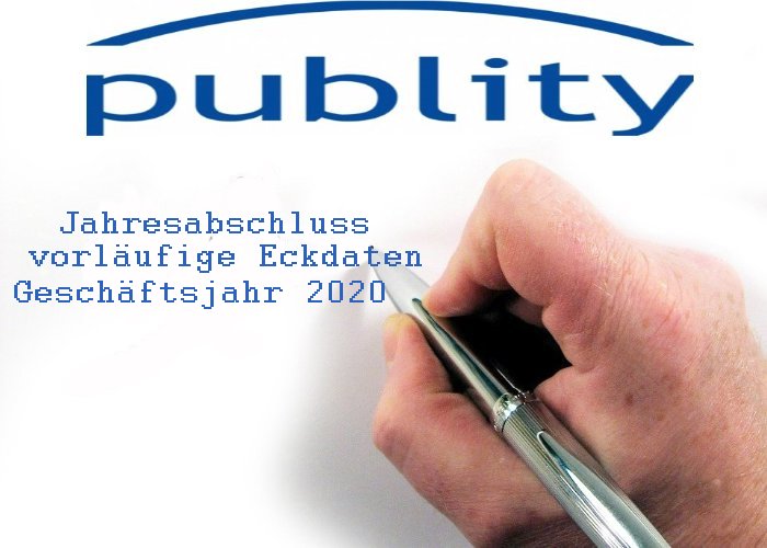 publity AG Jahresabschluss 2020 - die wichtigsten Eckdaten