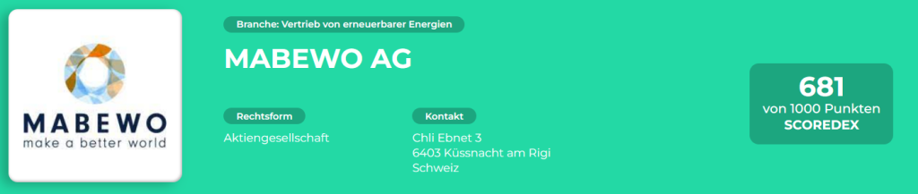 MABEWO - Scoredex Bewertung