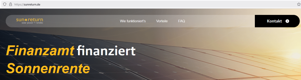 Sun Return GmbH - Direktinvestment in Photovoltaik-Anlagen