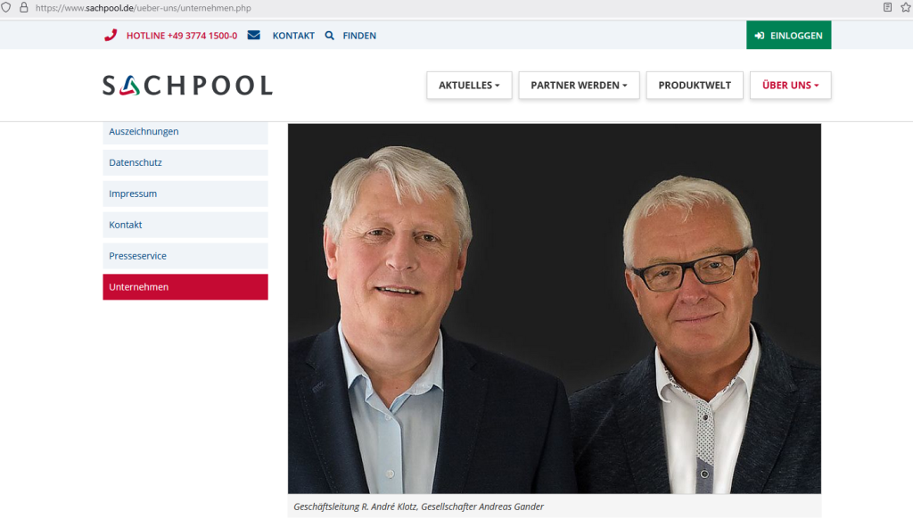 Sachpool GmbH (Screenshot Webseite)