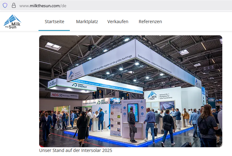 Milk the Sun GmbH - Vermittlungsplattform für Photovoltaik-Projekte