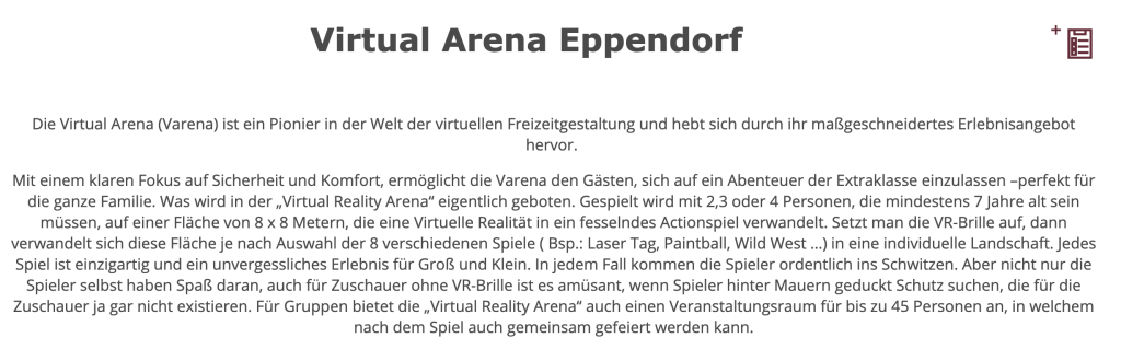 Virtual Arena Eppendorf