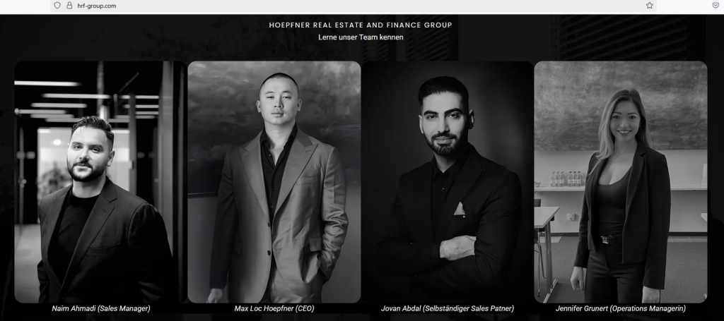 Hoepfner Real Estate & Finance Group - Max Loc Hoepfner (Screenshot Webseite)