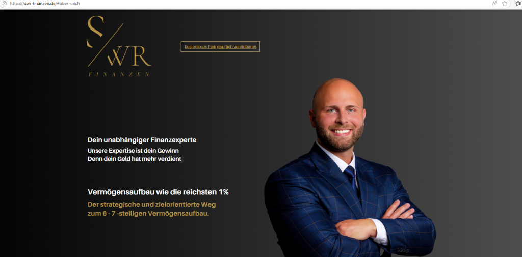 Steven Weyland - S I WR Finanzen (Screenshot Webseite)