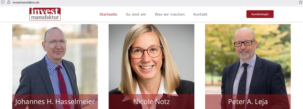 InvestManufaktur GmbH & Co. KG - Screenshot Webseite 