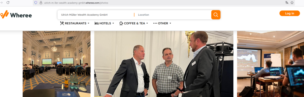 Ulrich Müller Wealth Academy GmbH - Screenshot Webseite (Ausriss) vom 30. Juli 2025