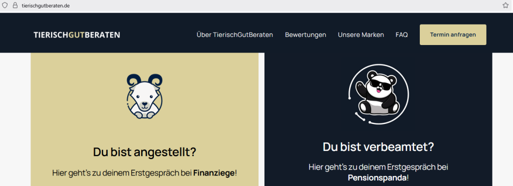 tierischgutberaten.de - Sean Paul Vincent Vannuys - Screenshot Webseite (Ausriss) vom 31- Juli 2025