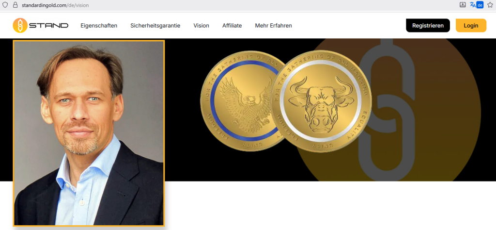 STANDARD IN GOLD GROUP - Gold Smart Chain (Screenshot Webseite / Auszug, vom 28. Oktober 2025)