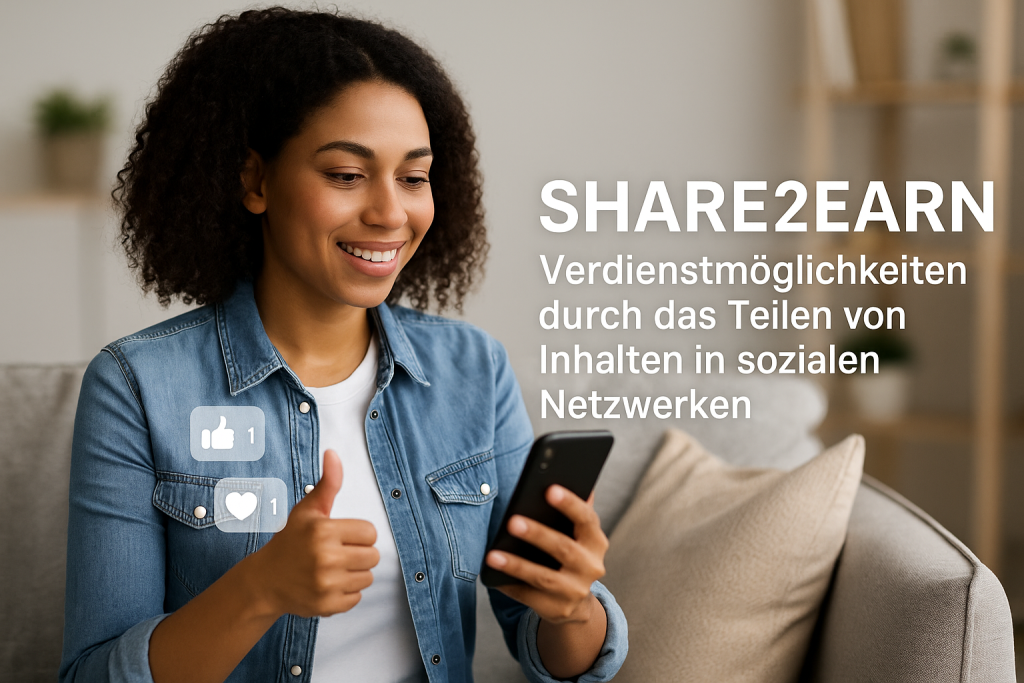 Share2Earn Konzept – Verdienstmöglichkeiten durch das Teilen von Inhalten in sozialen Netzwerken – im Faktencheck