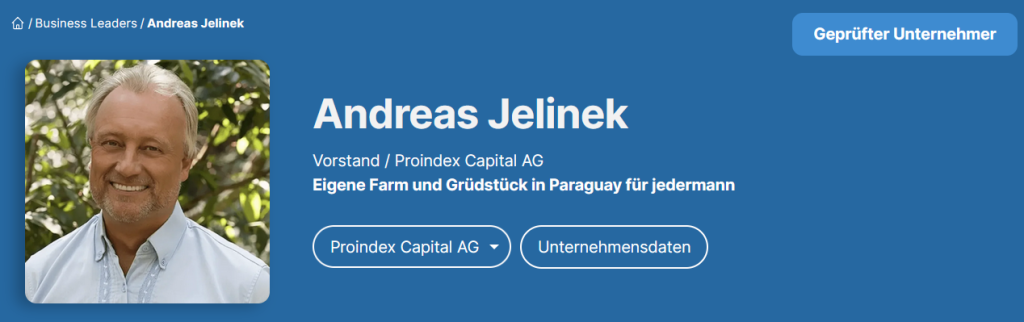 Andreas Jelinek - Geschäftsführer / Vorstand / La Rivera S.A. (Business-Leaders)