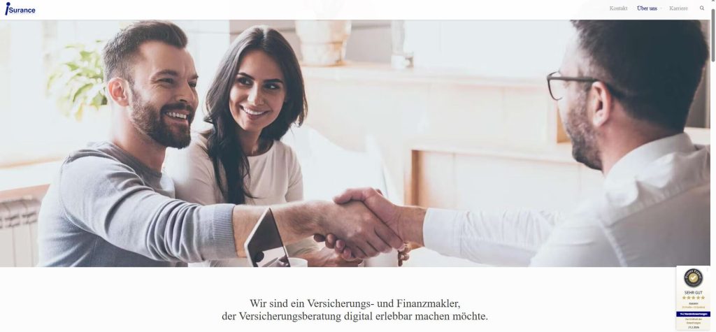 2026-02-22-iSurance Finanz- und Versicherungsvermittlungs UG_Ausriss-Homepage
