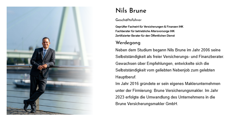 2026-02-23-Ausriss Homepage Brune Versicherungsmakler GmbH - Ihre Versicherungsmakler in Köln und Umgebung