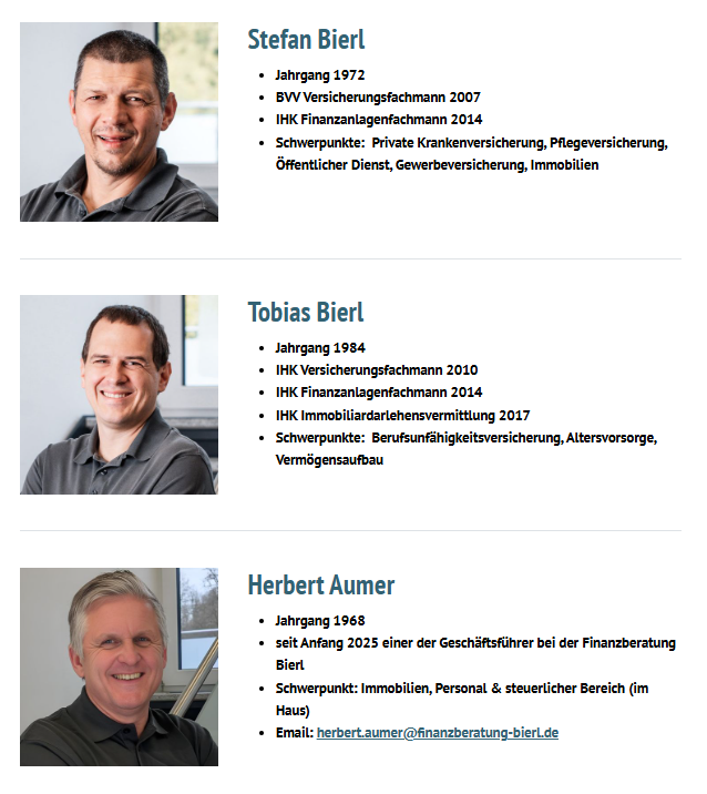 2026-02-25 -Ausriss Homepage - Finanzberatung Bierl GmbH 2026-02-25 -Ausriss Homepage - Finanzberatung Bierl GmbH