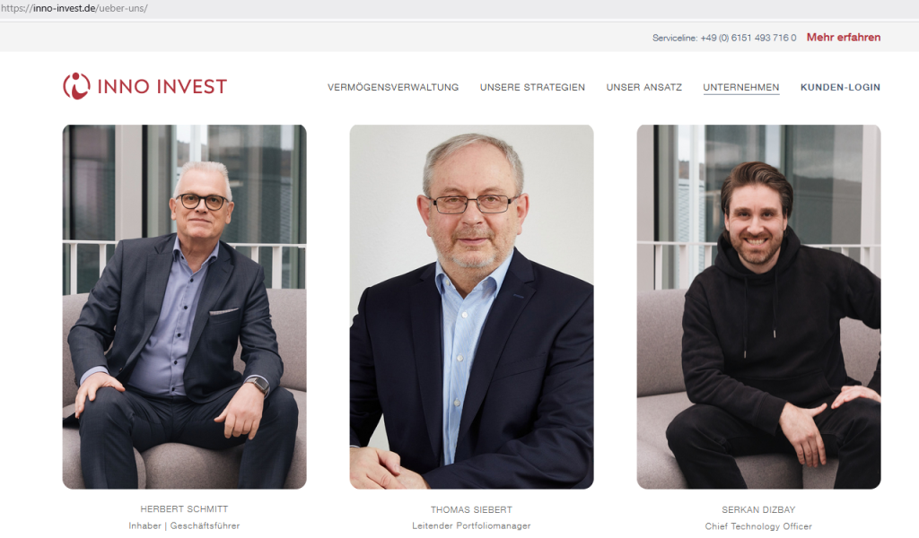 Screenshot Webseite INNO Maklerpool - Innovative Investment Solutions GmbH (INNO INVEST)" * Ausriß vom 17.02.2026