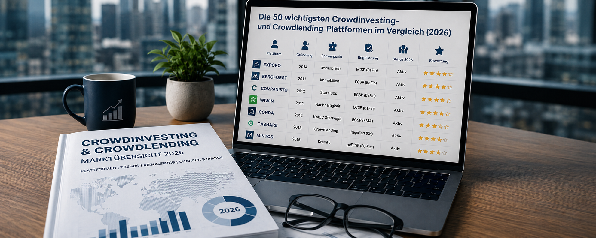 Die 50 wichtigsten Crowdinvesting- und Crowdlending-Plattformen im Vergleich 2026