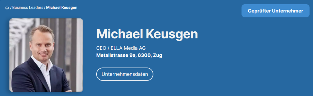 Michael Keusgen - Ella Media AG (Business-Leaders)